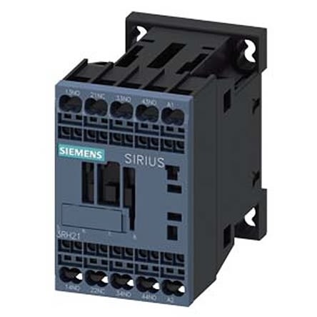Siemens SIRIUS 3RH2 Contactor Relay, 110 V ac Coil, 4-Pole, 10 A, 3NO + 1NC, 690 V ac [3RH2131-2GG20]; 275-4001