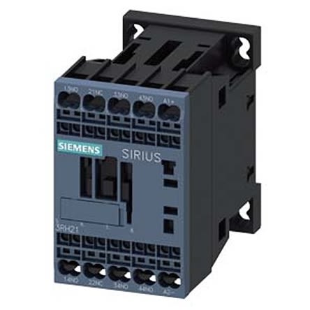 Siemens SIRIUS 3RH2 Contactor Relay, 24 - 34 V dc Coil, 4-Pole, 10 A, 3NO + 1NC, 690 V ac [3RH2131-2XB40-0LA2]; 275-4011
