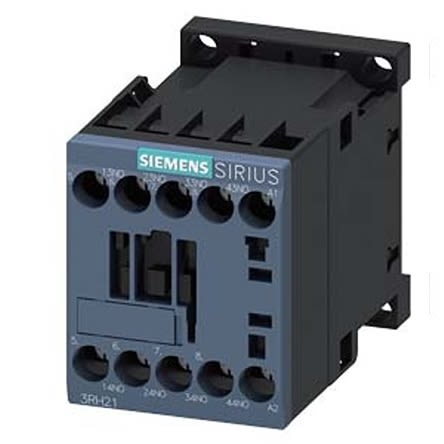 Siemens SIRIUS 3RH2 Contactor Relay, 600 V ac Coil, 4-Pole, 10 A, 4NO, 690 V ac [3RH2140-1AT60]; 275-4023