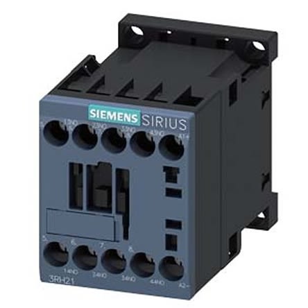 Siemens SIRIUS 3RH2 Contactor Relay, 230 V dc Coil, 4-Pole, 10 A, 4NO, 690 V ac [3RH2140-1BP40]; 275-4033