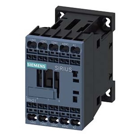 Siemens SIRIUS 3RH2 Contactor Relay, 400 V ac Coil, 4-Pole, 10 A, 4NO, 690 V ac [3RH2140-2AV00]; 275-4041