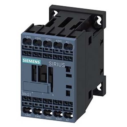 Siemens SIRIUS 3RH2 Contactor Relay, 480 V ac Coil, 4-Pole, 10 A, 4NO, 690 V ac [3RH2140-2AV60]; 275-4042