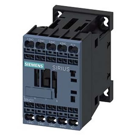 Siemens SIRIUS 3RH2 Contactor Relay, 125 V dc Coil, 4-Pole, 10 A, 4NO, 690 V ac [3RH2140-2BG40]; 275-4044