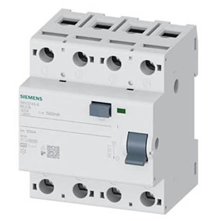 Siemens 5SV3745 RCCB, 125A, 4 Pole, 500mA, Type A, 400V [5SV3745-6]; 275-4075