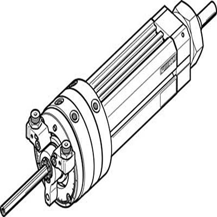 Festo DSL Series 8 bar Double Action Pneumatic Rotary Actuator, 270° Rotary Angle, 16mm Bore [DSL-16-50-270-P-A-S20-KF-B]; 275-4666
