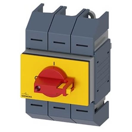 Siemens 3 Pole DIN Rail Switch Disconnector - 63A Maximum Current, 15kW Power Rating, IP10 [3KD0333-2LG20-3]; 275-4948