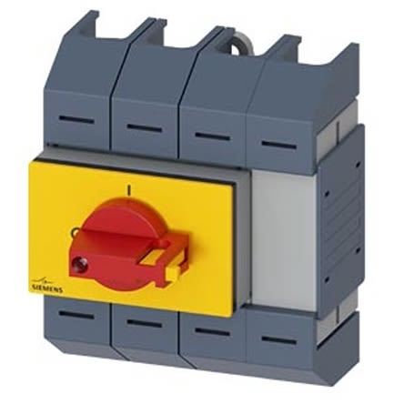Siemens 4 Pole DIN Rail Switch Disconnector - 63A Maximum Current, 15kW Power Rating, IP10 [3KD0343-2LG20-3]; 275-4951