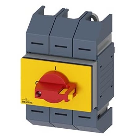 Siemens 3 Pole DIN Rail Switch Disconnector - 80A Maximum Current, 18.5kW Power Rating, IP10 [3KD0433-2LG20-3]; 275-4954