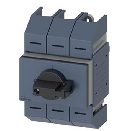 Siemens 3 Pole DIN Rail Switch Disconnector - 125A Maximum Current, 22kW Power Rating, IP10 [3KD0632-2LG20-3]; 275-4965