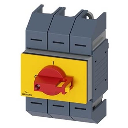 Siemens 3 Pole DIN Rail Switch Disconnector - 125A Maximum Current, 22kW Power Rating, IP10 [3KD0633-2LG20-3]; 275-4966