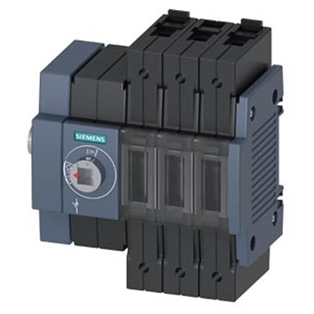 Siemens 3 Pole DIN Rail Switch Disconnector - 16A Maximum Current, 7.5kW Power Rating, IP20 [3KD1634-2ME10-0]; 275-4970