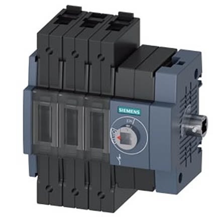 Siemens 3 Pole DIN Rail Switch Disconnector - 16A Maximum Current, 7.5kW Power Rating, IP20 [3KD1634-2ME40-0]; 275-4971