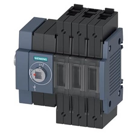 Siemens 3 Pole DIN Rail Switch Disconnector - 32A Maximum Current, 18.5kW Power Rating, IP20 [3KD2234-2ME10-0]; 275-4976