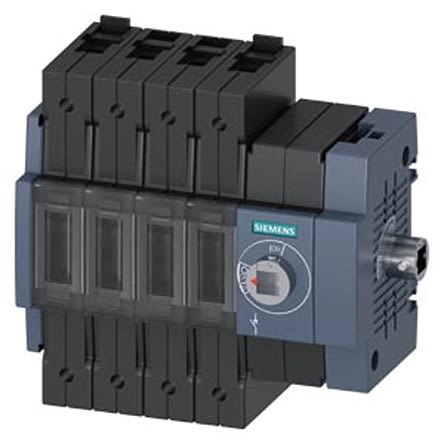Siemens 4 Pole DIN Rail Switch Disconnector - 32A Maximum Current, 18.5kW Power Rating, IP20 [3KD2244-2ME40-0]; 275-4979
