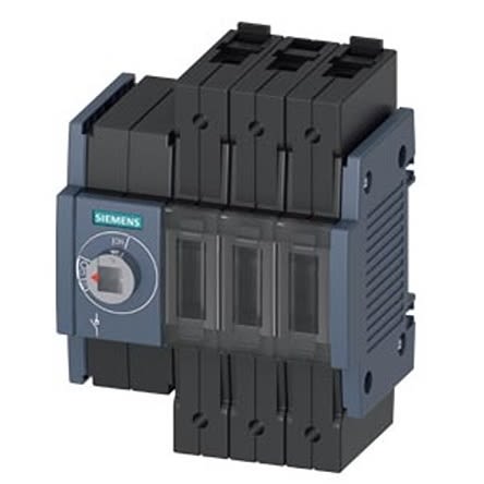 Siemens 3 Pole DIN Rail Switch Disconnector - 80A Maximum Current, 55kW Power Rating, IP20 [3KD2830-2ME10-0]; 275-4986