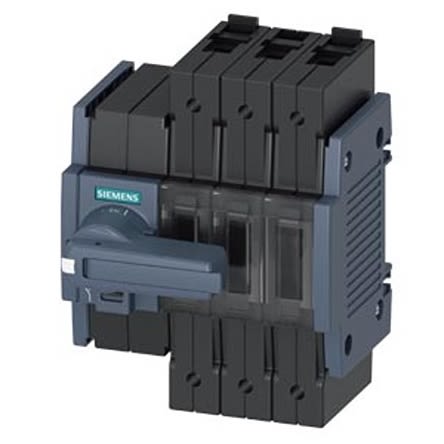Siemens 3 Pole DIN Rail Switch Disconnector - 80A Maximum Current, 55kW Power Rating, IP20 [3KD2832-2ME10-0]; 275-4988