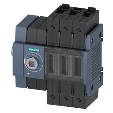 Siemens 3 Pole DIN Rail Switch Disconnector - 80A Maximum Current, 55kW Power Rating, IP20 [3KD2834-2ME10-0]; 275-4991