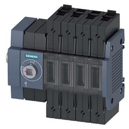 Siemens 4 Pole DIN Rail Switch Disconnector - 80A Maximum Current, 55kW Power Rating, IP20 [3KD2844-2ME10-0]; 275-5000