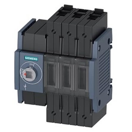 Siemens 3 Pole DIN Rail Switch Disconnector - 100A Maximum Current, 55kW Power Rating, IP20 [3KD3030-2ME10-0]; 275-5005