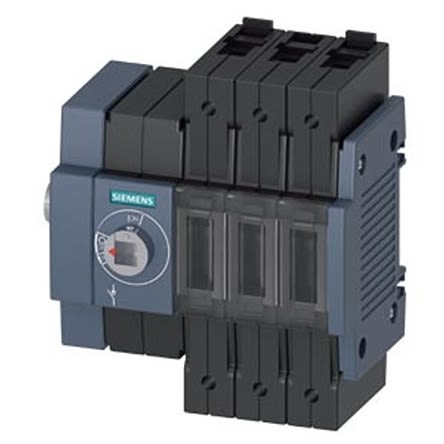 Siemens 3 Pole DIN Rail Switch Disconnector - 100A Maximum Current, 55kW Power Rating, IP20 [3KD3034-2ME10-0]; 275-5010