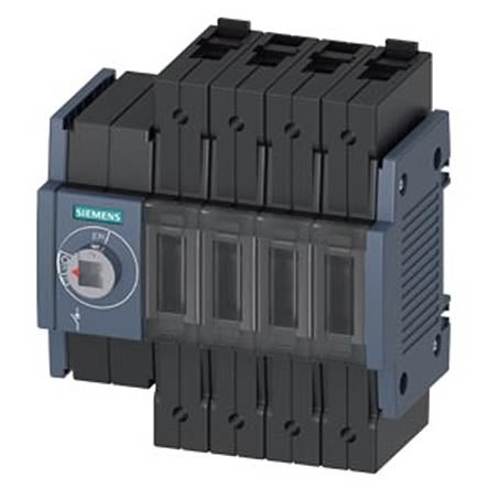 Siemens 4 Pole DIN Rail Switch Disconnector - 100A Maximum Current, 55kW Power Rating, IP20 [3KD3040-2ME10-0]; 275-5013