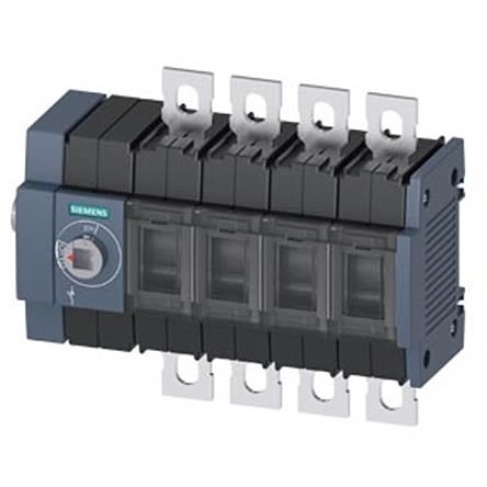 Siemens 4 Pole DIN Rail Switch Disconnector - 100A Maximum Current, 55kW Power Rating, IP00, IP20 [3KD3044-0NE10-0]; 275-5016