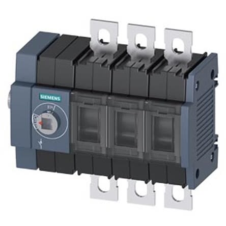 Siemens 3 Pole DIN Rail Switch Disconnector - 125A Maximum Current, 75kW Power Rating, IP00, IP20 [3KD3234-0NE10-0]; 275-5023