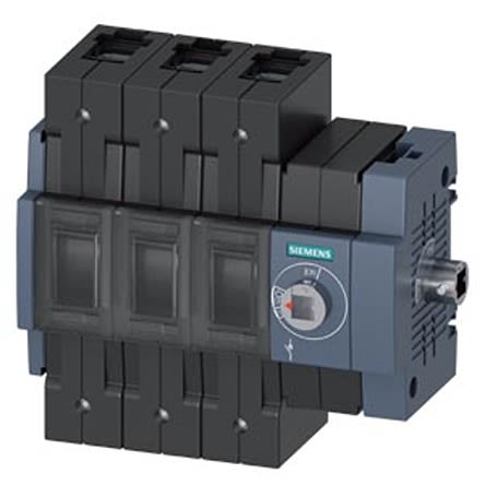 Siemens 3 Pole DIN Rail Switch Disconnector - 125A Maximum Current, 75kW Power Rating, IP20 [3KD3234-2NE40-0]; 275-5026