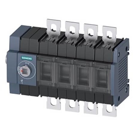 Siemens 4 Pole DIN Rail Switch Disconnector - 125A Maximum Current, 75kW Power Rating, IP00, IP20 [3KD3244-0NE10-0]; 275-5027