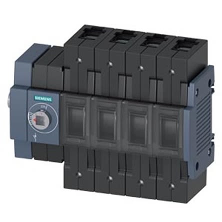 Siemens 4 Pole DIN Rail Switch Disconnector - 125A Maximum Current, 75kW Power Rating, IP20 [3KD3244-2NE10-0]; 275-5029