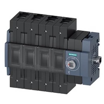 Siemens 4 Pole DIN Rail Switch Disconnector - 125A Maximum Current, 75kW Power Rating, IP20 [3KD3244-2NE40-0]; 275-5030