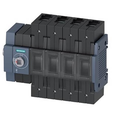 Siemens 4 Pole DIN Rail Switch Disconnector - 160A Maximum Current, 110kW Power Rating, IP20 [3KD3444-2NE10-0]; 275-5039