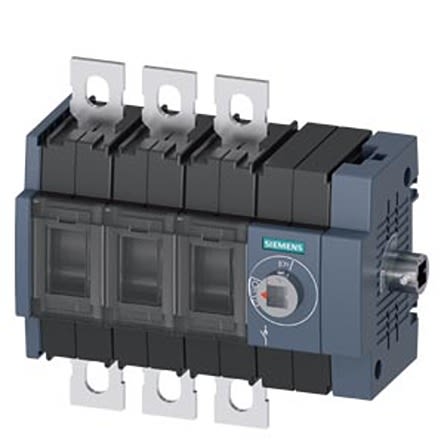 Siemens 3 Pole DIN Rail Switch Disconnector - 200A Maximum Current, 110kW Power Rating, IP00, IP20 [3KD3634-0NE40-0]; 275-5043