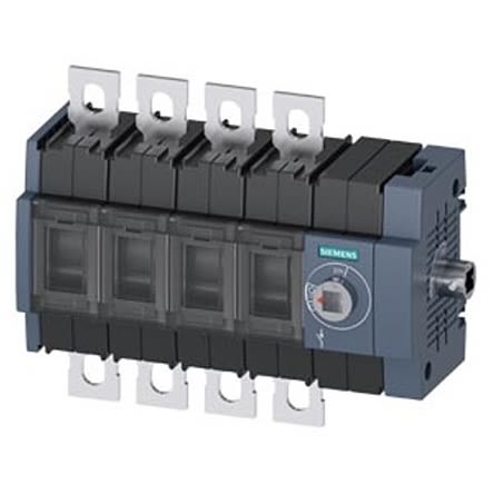 Siemens 4 Pole DIN Rail Switch Disconnector - 200A Maximum Current, 110kW Power Rating, IP00, IP20 [3KD3644-0NE40-0]; 275-5046