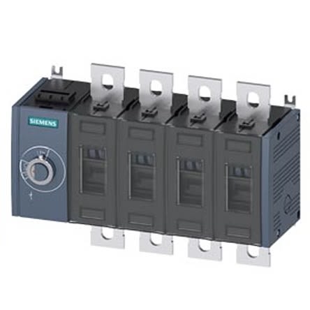 Siemens 4 Pole Fixed Switch Disconnector - 200A Maximum Current, 132kW Power Rating, IP00, IP20 [3KD3644-0PE10-0]; 275-5047