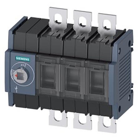 Siemens 3 Pole DIN Rail Switch Disconnector - 250A Maximum Current, 110kW Power Rating, IP00, IP20 [3KD3830-0NE10-0]; 275-5050