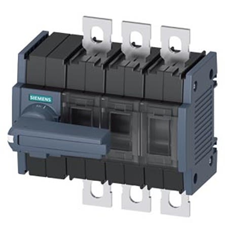 Siemens 3 Pole DIN Rail Switch Disconnector - 250A Maximum Current, 110kW Power Rating, IP00, IP20 [3KD3832-0NE10-0]; 275-5051