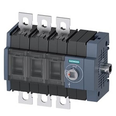 Siemens 3 Pole DIN Rail Switch Disconnector - 250A Maximum Current, 110kW Power Rating, IP00, IP20 [3KD3834-0NE40-0]; 275-5053
