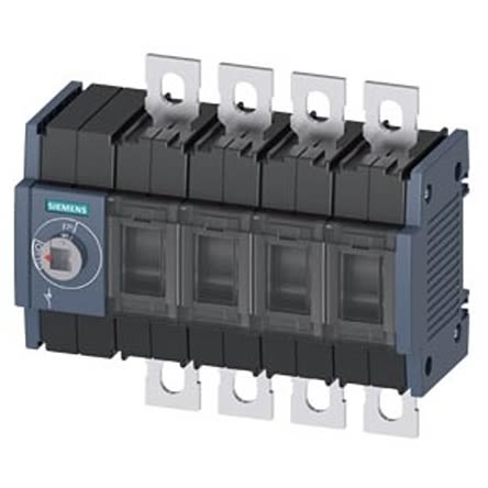 Siemens 4 Pole DIN Rail Switch Disconnector - 250A Maximum Current, 110kW Power Rating, IP00, IP20 [3KD3840-0NE10-0]; 275-5054