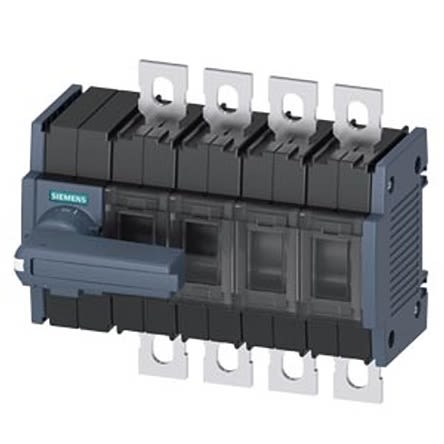 Siemens 4 Pole DIN Rail Switch Disconnector - 250A Maximum Current, 110kW Power Rating, IP00, IP20 [3KD3842-0NE10-0]; 275-5056