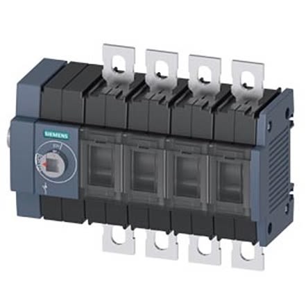 Siemens 4 Pole DIN Rail Switch Disconnector - 250A Maximum Current, 110kW Power Rating, IP00, IP20 [3KD3844-0NE10-0]; 275-5057