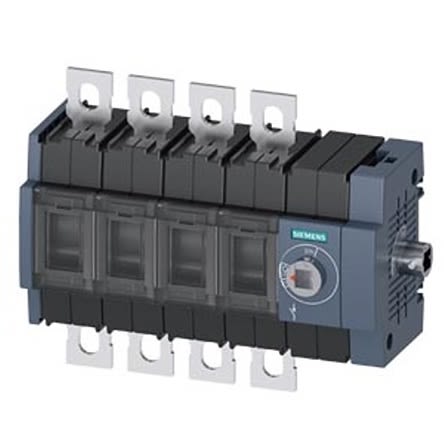Siemens 4 Pole DIN Rail Switch Disconnector - 250A Maximum Current, 110kW Power Rating, IP00, IP20 [3KD3844-0NE40-0]; 275-5058