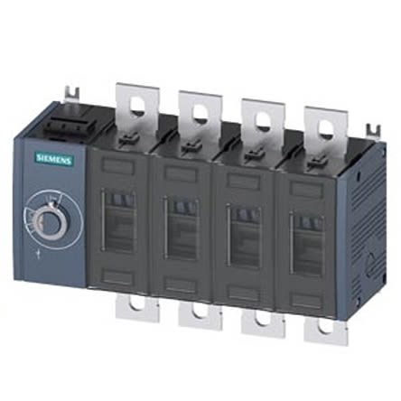 Siemens 4 Pole Fixed Switch Disconnector - 250A Maximum Current, 160kW Power Rating, IP00, IP20 [3KD3844-0PE10-0]; 275-5059