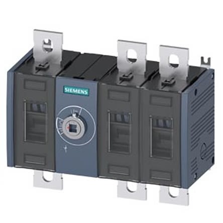 Siemens 3 Pole Fixed Switch Disconnector - 500A Maximum Current, 250kW Power Rating, IP00, IP20 [3KD4430-0PE20-0]; 275-5067