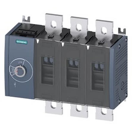 Siemens 3 Pole Fixed Switch Disconnector - 800A Maximum Current, 560kW Power Rating, IP00, IP20 [3KD4834-0QE10-0]; 275-5080