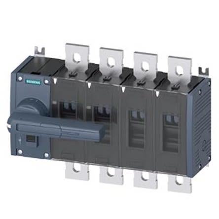 Siemens 4 Pole Fixed Switch Disconnector - 800A Maximum Current, 560kW Power Rating, IP00, IP20 [3KD4842-0QE10-0]; 275-5082