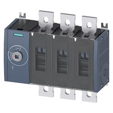 Siemens 3 Pole Fixed Switch Disconnector - 1000A Maximum Current, 710kW Power Rating, IP00, IP20 [3KD5030-0QE10-0]; 275-5085