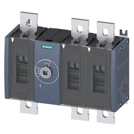 Siemens 3 Pole Fixed Switch Disconnector - 1000A Maximum Current, 710kW Power Rating, IP00, IP20 [3KD5030-0QE20-0]; 275-5086