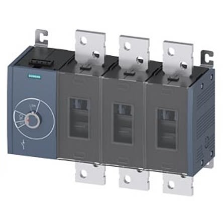 Siemens 3 Pole Fixed Switch Disconnector - 1000A Maximum Current, 710kW Power Rating, IP00, IP20 [3KD5034-0RE10-0]; 275-5090