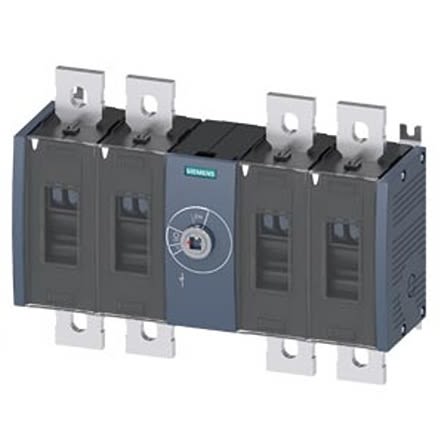 Siemens 4 Pole Fixed Switch Disconnector - 1000A Maximum Current, 710kW Power Rating, IP00, IP20 [3KD5040-0QE20-0]; 275-5093